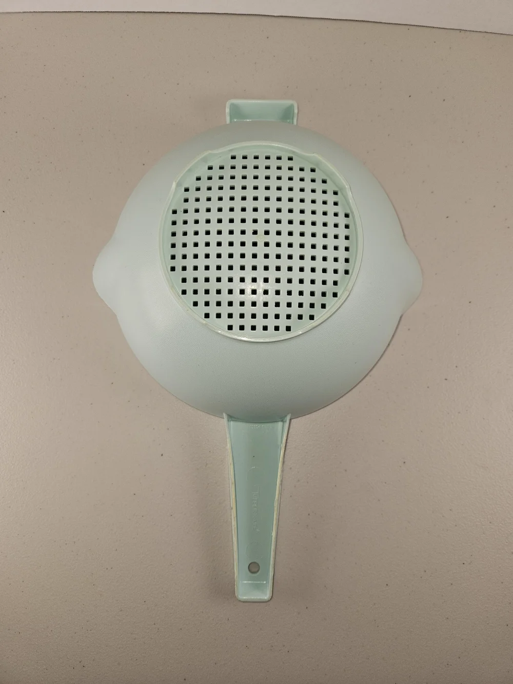 Vintage Tupperware Colander Strainer Quart Light Mint Turquoise Teal Blue #1